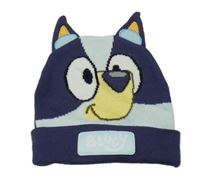 Tmavomodrá pletená čepice s Bluey