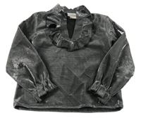 Stříbrná halenka s volánky Deiters