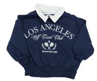 Tmavomodrá mikina s nápisem a límečkem George 