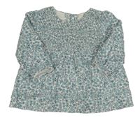 Bílá halenková tunika s kytičkami M&S