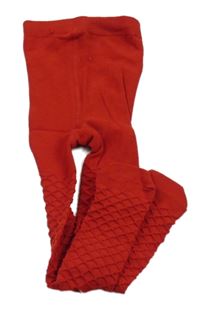 Červené kárované punčocháče John Lewis 