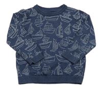 Tmavomodrý svetr s lodičkami M&S