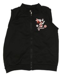 Černá tepláková vesta s Minnií 