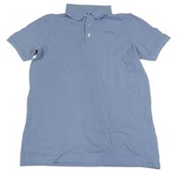 Modrošedé polo tričko se skatem Tchibo