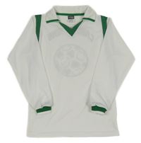 Bílo-zelené sportovní triko s míčem a límečkem Proteam