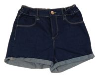 Tmavomodré riflové kraťasy H&M