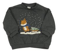 Šedá mikina s liškou H&M