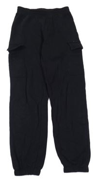 Černé cargo cuff tepláky H&M