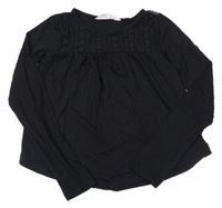 Černé triko s krajkou H&M