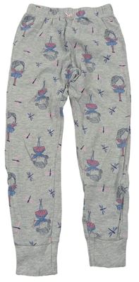 Šedé melírované pyžamové kalhoty s vílami Lily & Dan