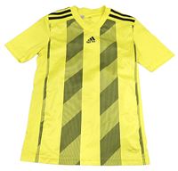 Žluto-černé vzorované funkční sportovní tričko Adidas