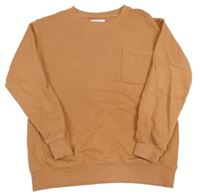 Medová oversize mikina s kapsou ZARA