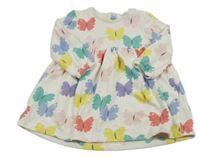 Smetanové teplákové šaty s barevnými motýlky M&S