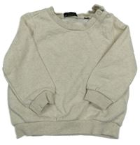 Světlebéžovošedá melírovaná mikina Tchibo