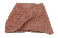 Starorůžový kožešinový nákrčník