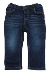 Tmavomodré teplákové rifle H&M