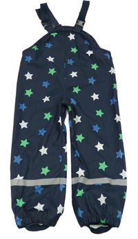 Tmavomodré nepromokavé laclové kalhoty s hvězdičkami Topolino