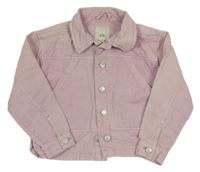 Lila riflová crop bunda s límečkem RIVER ISLAND