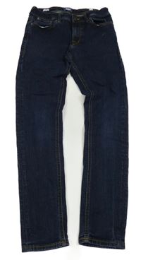 Tmavomodré skinny teplákové rifle JACK&JONES