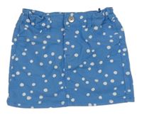 Chrpově modro-bílá puntíkatá riflová sukně H&M