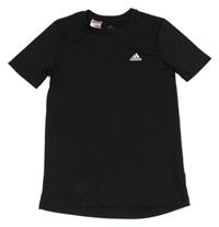 Černé funkční sportovní tričko Adidas