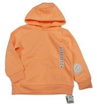 Nové - neonově oranžová mikina s kapsou a kapucí St. Bernard