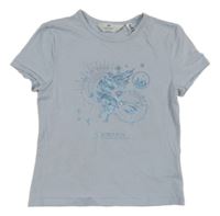 Světlemodrofialové crop tričko s orlem - Harry Potter H&M