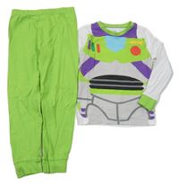 Bílo-zelené pyžamo - Buzz Disney
