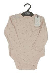 Nové - světlerůžové body s kytičkami Mothercare