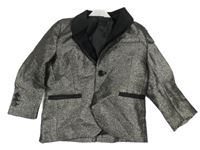 Stříbrno-černé melírované sako H&M