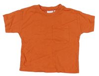 Oranžové tričko s kapsičkou Zara