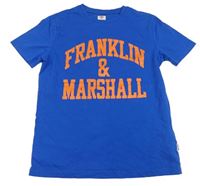 Modré tričko s nápisem Franklin&Marshall