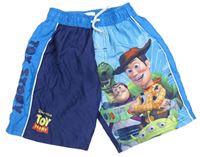 Modro-tmavomodré plážové kraťasy s Toy Story George