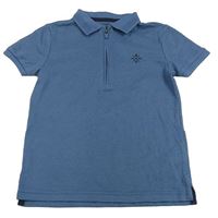 Modré vzorované polo tričko F&F