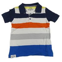 Bílo-barevné pruhované polo tričko M&S