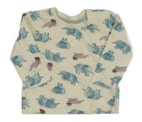 Smetanové triko se slony a mroži Primark