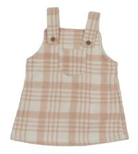 Růžovo-bílé kostkované fleecové šaty s kapsou George