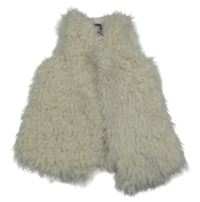 Smetanová kožešinová podšitá vesta F&F