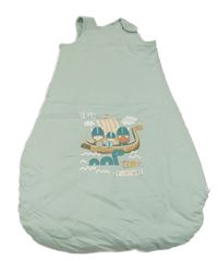 Světlezelený zateplený spací pytel s vikingskou lodí Lily & Dan