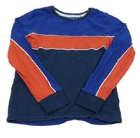 Tmavomodro-safírovo-červené triko Next