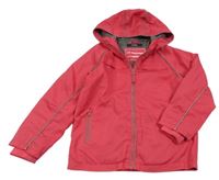 Malinová šusťáková jarní bunda s kapucí George