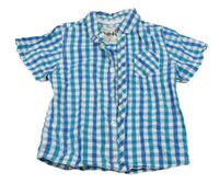 Modro-bílo-modrozelená kostkovaná košile Matalan