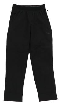 Černé šusťákové kalhoty