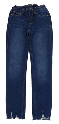 Tmavomodré skinny fit rifle H&M