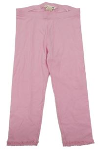 Růžové capri legíny s kanýry H&M