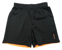 Černo-oranžové sportovní kraťasy vel. 176