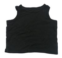 Černý žebrovaný crop top zn. Primark