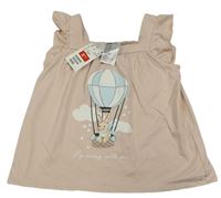 Pudrový pyžamový top s králíkem H&M