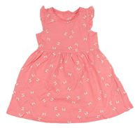 Neonově růžové šaty s motýlky H&M