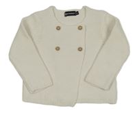 Bílý propínací svetr 